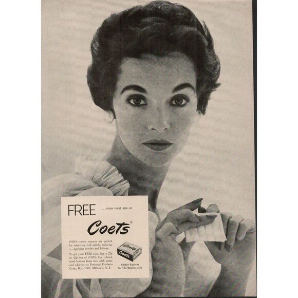 1954 Coets Cotton Squares Vintage Print Ad (L5) - Picture 1 of 3